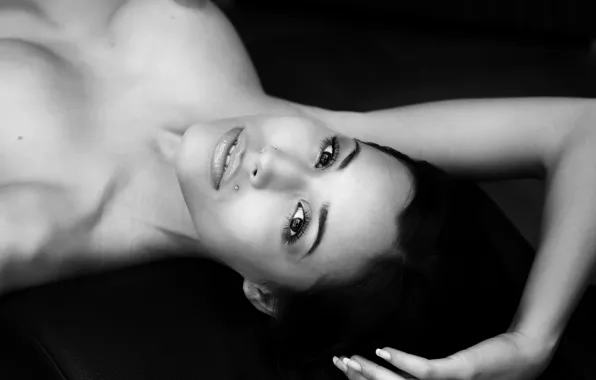 Black and white, piercing