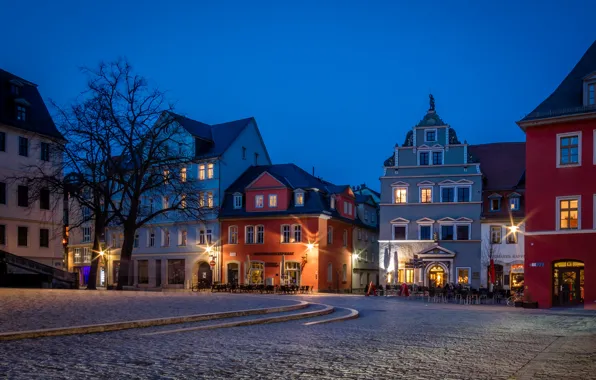 Lights, the evening, Germany, area, Thuringia, Weimar, Stove place