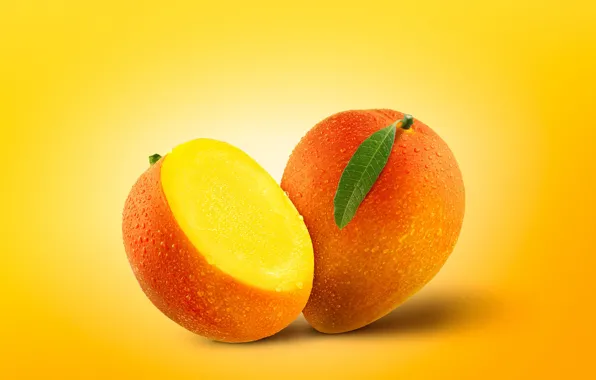 Macro, fruit, mango