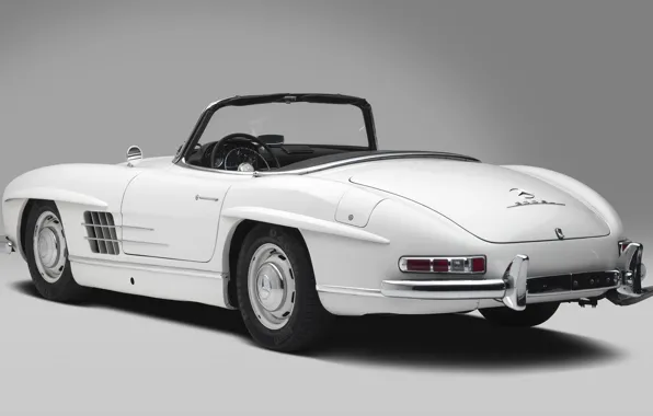 Picture White, Classic Car, Mersedes Benz 300SL