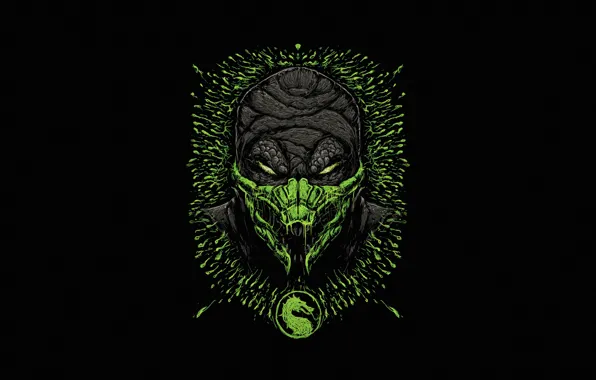 Minimalism, Style, Logo, Background, Mask, Logo, Fighter, Reptile