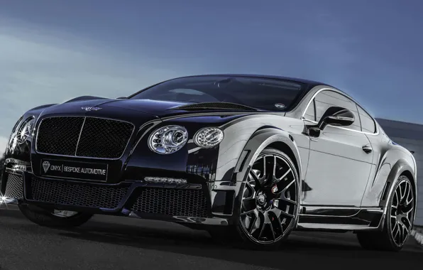 Bentley, Continental, Front, Black, Tuning, ONYX
