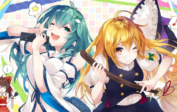 Girls, anime, art, Touhou, Touhou, Touhou