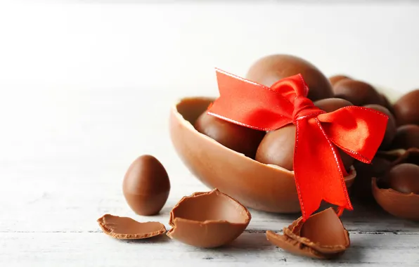 Chocolate, eggs, Easter, chocolate, Easter, eggs, decoration, Happy