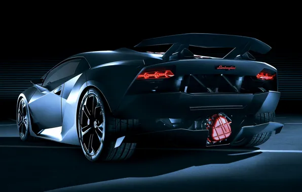 Picture Lamborghini, rear view, Lamborghini Sesto Elemento, Elemento, Sesto