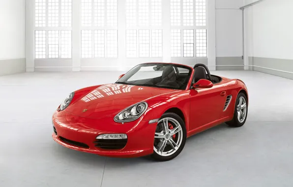 Red, porshe, boxster