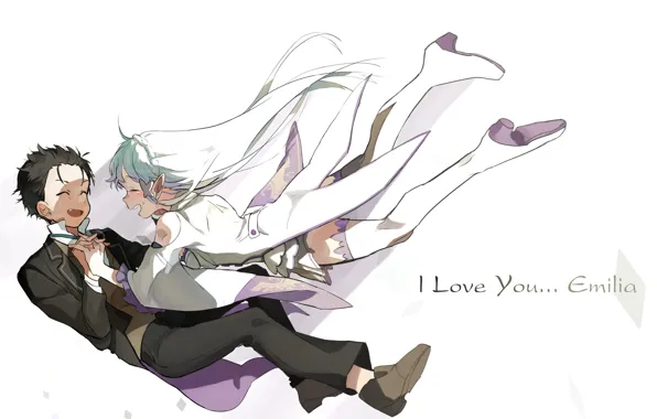 Laughter, pair, two, Subaru, Emilia, From scratch, Re: Zero Kara Hajime Chip Isek Or Seikatsu, …