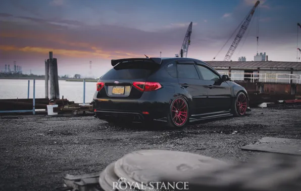 Red, subaru, black, japan, wrx, impreza, jdm, tuning
