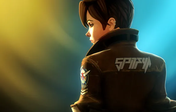 Girl, jacket, pilot, blizzard, activision, Overwatch, tracer, lena oxton