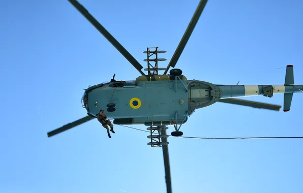 Picture Helicopter, Ukraine, Mi-8, Landing, Chassis, The blades, Ukrainian air force, Army aviation