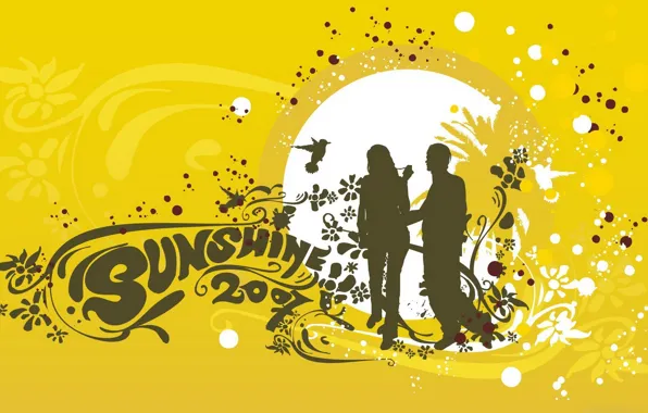 Picture yellow, people, vector, sunshine