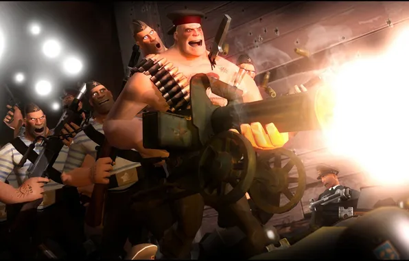 Picture Team Fortress 2, war, heavy, russian