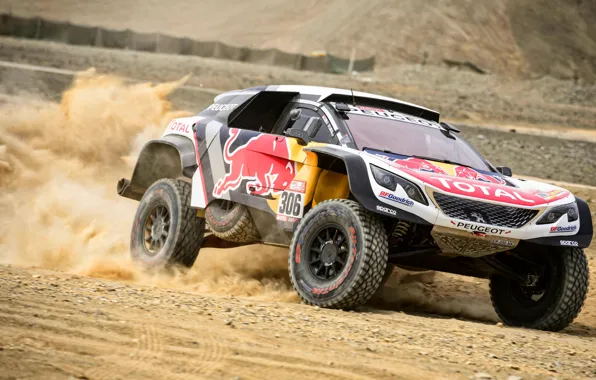 Sand, Auto, Sport, Machine, Speed, Race, Peugeot, Lights