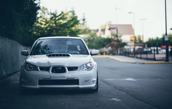 Turbo, white, subaru, japan, wrx, impreza, jdm, tuning