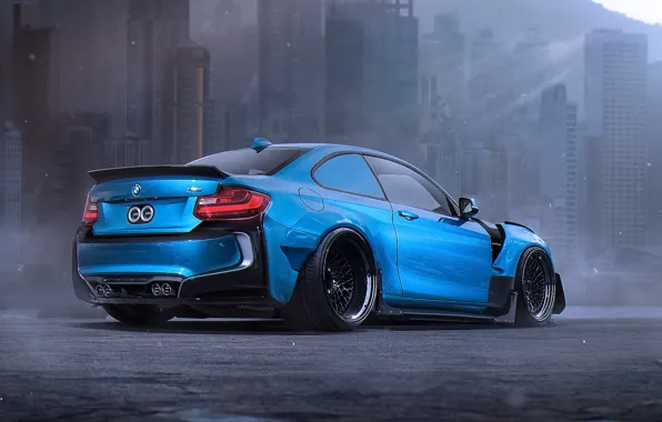 Picture BMW, Car, Blue, Body, Tuning, Future, Sport, Kit