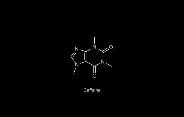 Picture minimalism, oxygen, chemistry, black background, science, simple background, nitrogen, Caffeine