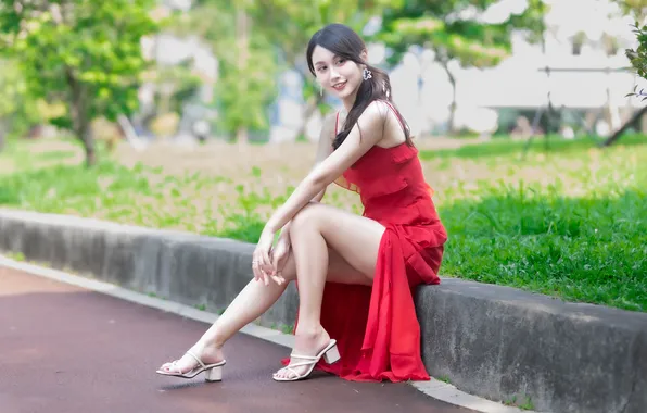 Girl, street, Asian