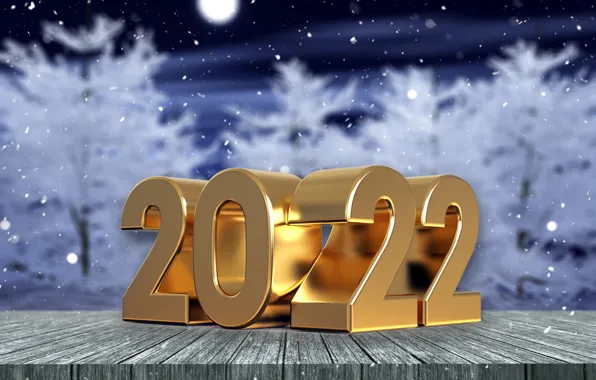 Background, gold, figures, New year, golden, new year, happy, winter