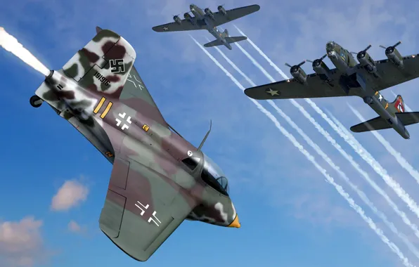 Messerschmitt, B-17, Luftwaffe, Comet, Me.163, German rocket interceptor
