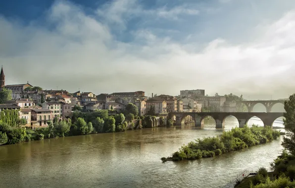 Picture bridge, river, France, Albi