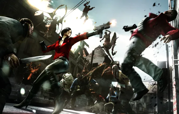 Weapons, monsters, knife, Capcom, Resident Evil 6, Ada Wong, BIOHAZARD 6, Biological threat 6