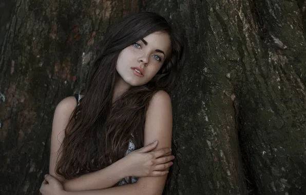 Portrait, freckles, Kate, Katyusha, George Chernyadev, Katyusha