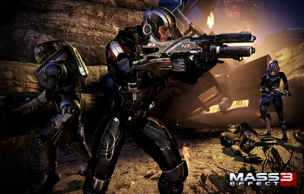 Mass effect, Shepard, Tali, Garrus