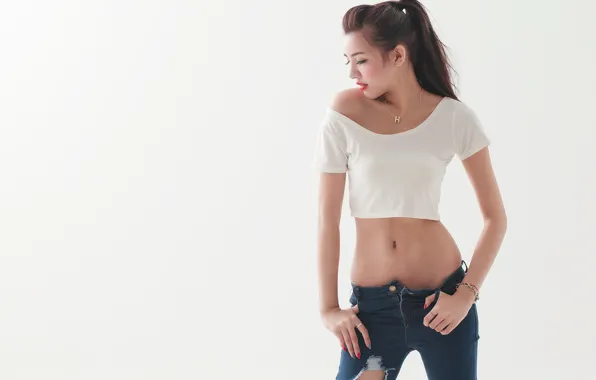 Background, tummy, jeans, Mike, figure