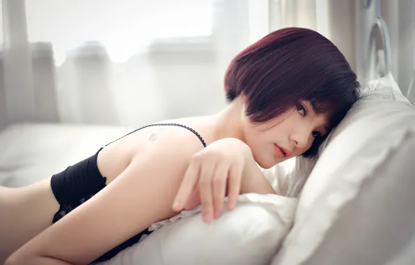 Picture eyes, look, girl, light, face, pose, room, stay