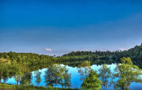 The sky, nature, lake, Germany, Ellscheid