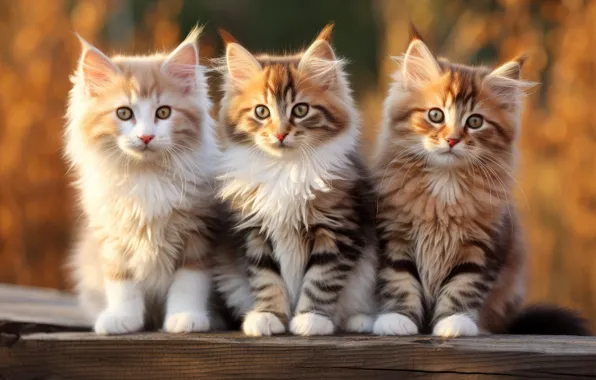 Autumn, cat, look, light, cats, nature, pose, kitty