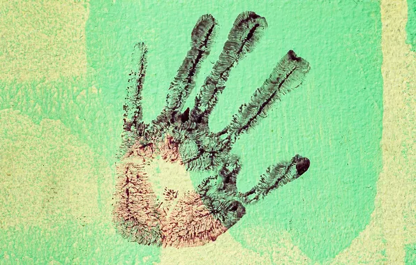 Pattern, old, lime, hand, pebble, piece, handprint, obsolete