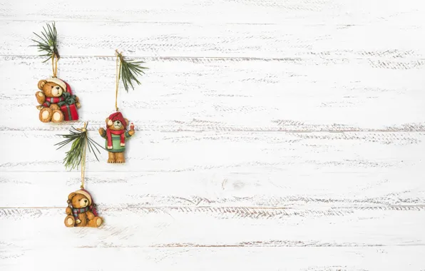 Holiday, toys, new year, Christmas, bears, decor, Xmas, Holiday
