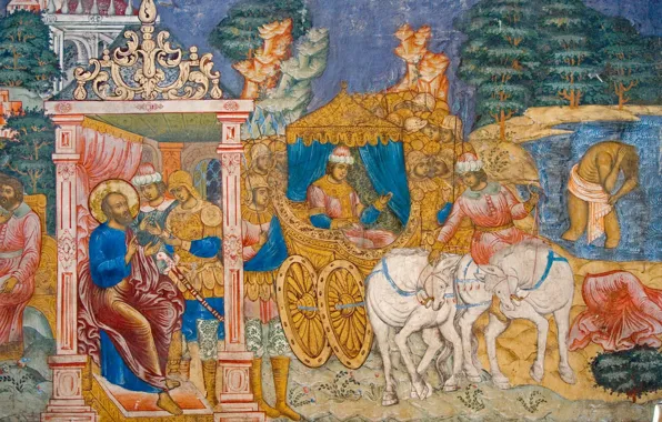 Mural, icon, Yaroslavl, Church of Elijah the Prophet