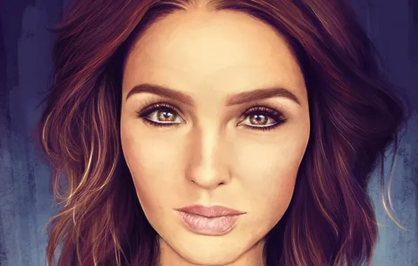 Eyes, look, girl, face, eyelashes, hair, lips