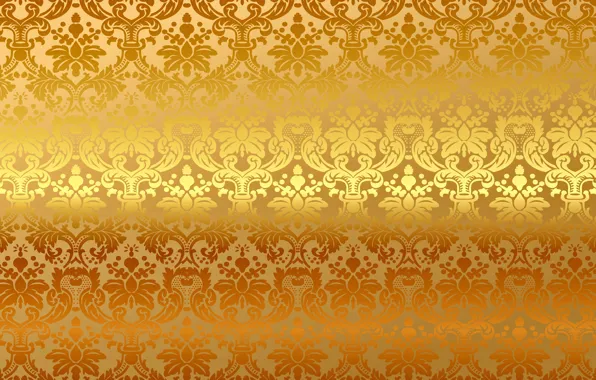 Background, gold, pattern, vector, golden, ornament, vintage, background