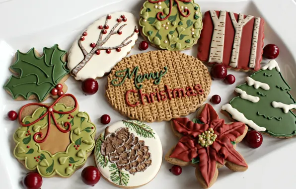 Picture mood, holiday, new year, cookies, sweets, Christmas, New Year, treat