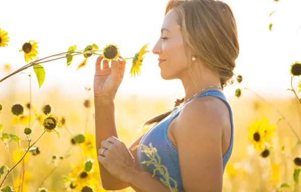 Picture flower, sun, pretty, blonde