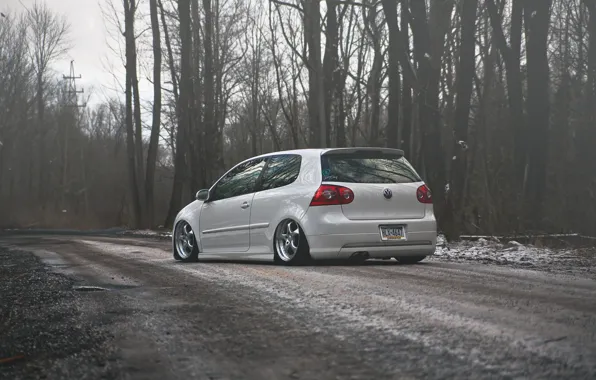 Winter, tuning, volkswagen, Golf, golf, gti, stance