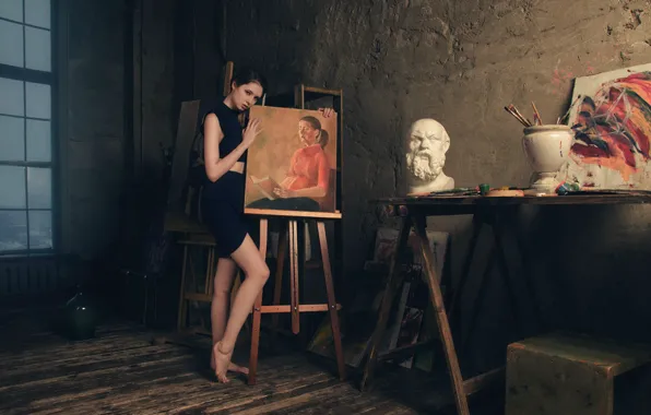 Girl, picture, creativity, Diana Shemetova