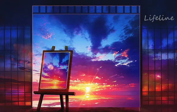 Picture sea, sunset, picture, by Lifeline