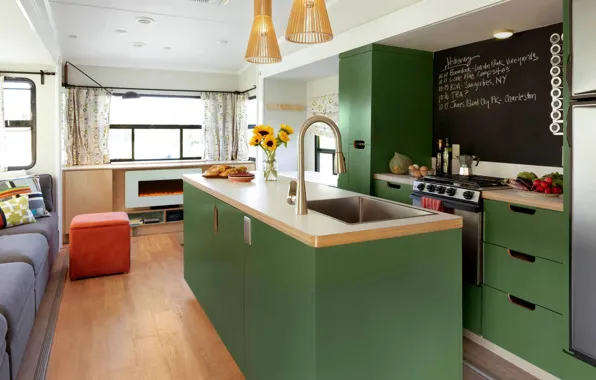 Download wallpaper design, interior, kitchen, fireplace, living room ...