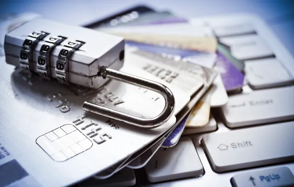 Picture keyboard, credit cards, debit, computer security