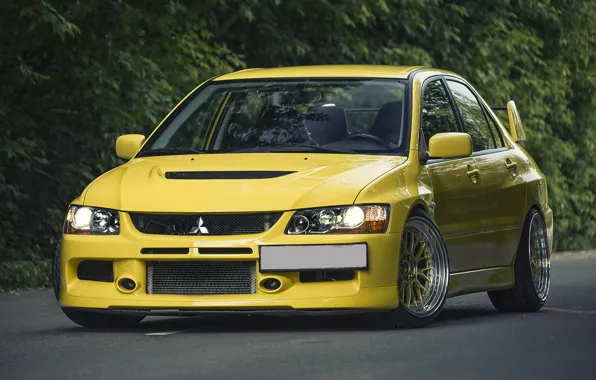 Picture Mitsubishi, Lancer, Evolution, Yellow