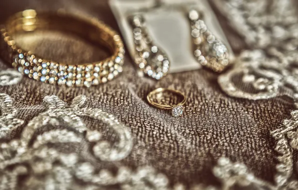 Picture decoration, gold, ring, bracelet