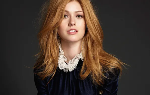 Portrait, red, Katherine McNamara