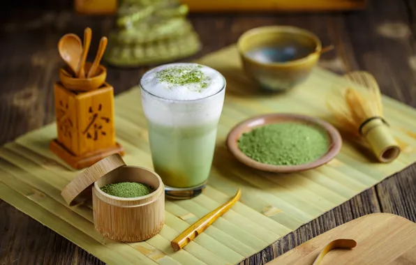Glass, drink, powder, Asian cuisine