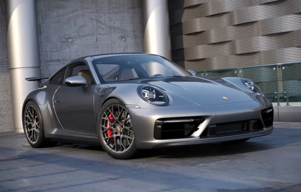Auto, 911, Porsche, Machine, Grey, Car, Auto, Render