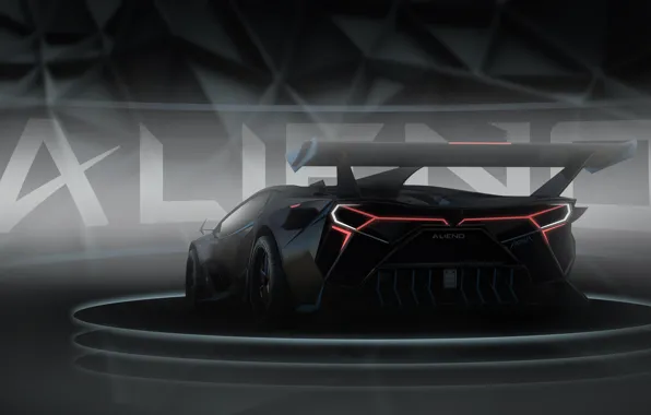 Lamborghini, Machine, Car, Render, Supercar, Night, Aventador, Lamborghini Aventador