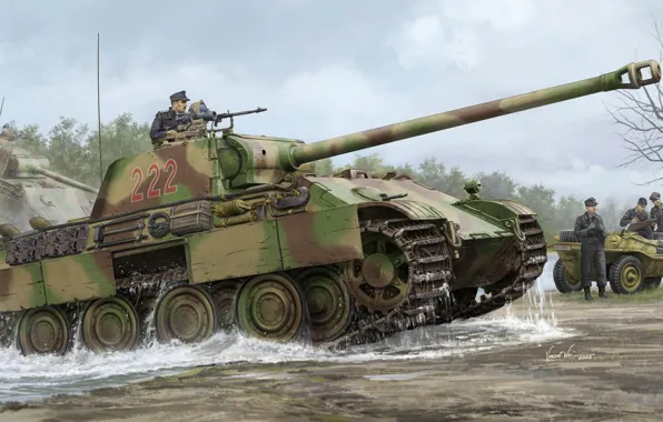Tank, Tank weapon, Armor, Later, Pz. V ausf. G Panther